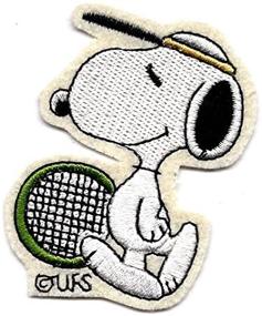 img 1 attached to Snoopy Tennis Racket Embroidered Peanuts