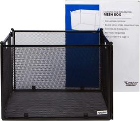img 2 attached to 🗄️ Hanging File Organizer: Modern Black Mesh Crate for Letter & Legal Sized Folders – Home or Office File Storage Solution