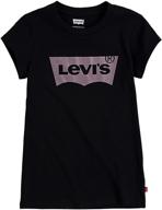 👕 футболка levi's little batwing с металлическим принтом - детская одежда и топы для девочек - футболки и блузки логотип