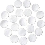 🔘 white adhesive felt circles: multiple sizes - 0.5”, 0.75”, 1” or 1.5” wide; wholesale package options, pre-cut stickers for diy projects & crafts (48 count 1”, white) logo