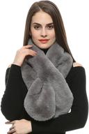 🧣 dikoaina women's winter soft faux rabbit fur scarf collar: a stylish winter essential for women logo