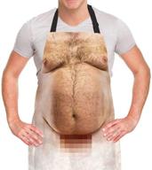 🍖 belly bbq funny grilling aprons for men - hilarious gag gifts for christmas, white elephant gift exchange logo