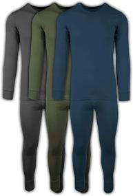 img 4 attached to Andrew Scott Men's Thermal Underwear Set - 2 Piece & 6 Piece Base Layer with Long Sleeve and Long Pants (1 & 3 Pack Mix and Match Options)