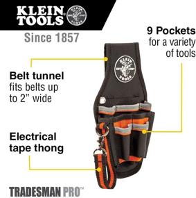 img 3 attached to 🔧 Klein Tools 5240 Tool Pouch: Tradesman Pro Maintenance Holster with 9 Pockets for Electricians