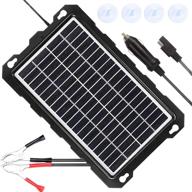 🔋 powiser 7.5w solar car battery trickle charger & maintainer - 12v solar panel power charger kit for automotive, motorcycle, boat, marine, rv, trailer, powersports, snowmobile, and more logo