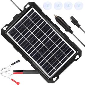 img 4 attached to 🔋 POWISER 7.5W Solar Car Battery Trickle Charger & Maintainer - 12V Solar Panel Power Charger Kit for Automotive, Motorcycle, Boat, Marine, RV, Trailer, Powersports, Snowmobile, and more