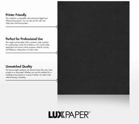 img 3 attached to 📇 LUXPaper 8.5” x 11” Cardstock 100 lb. Black Linen 50 Pack - Ideal for Crafts, Cards, Scrapbooking Supplies