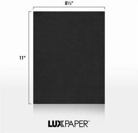 img 2 attached to 📇 LUXPaper 8.5” x 11” Cardstock 100 lb. Black Linen 50 Pack - Ideal for Crafts, Cards, Scrapbooking Supplies