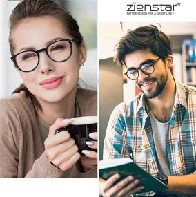 img 3 attached to 👓 Premium Blue Light Blocking Reading Glasses for Women and Men - 4 Pack Stylish Anti-Eyestrain Readers with Soft Comfortable Surface - Black Demi Clear Blue Color 2.0