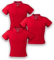 👕 3 pack premium boys' short sleeve pique polo shirt for uniforms logo