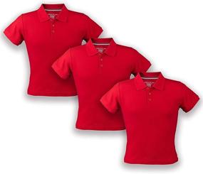 img 1 attached to 👕 3 Pack Premium Boys' Short Sleeve Pique Polo Shirt for Uniforms