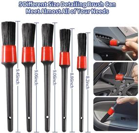 img 1 attached to 🚗 14-Piece GNILLKO Car Detailing Brushes Kit for Wheel and Tire Cleaning: Includes 3 Synthetic Woolie Brushes for Car Rims, Dashboard, Interior, Exterior - Different Sizes