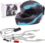 el light motorcycle helmet accessory - iceblue led strip, night riding signal helmet light with 3 modes logo