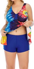 img 3 attached to ESPRLIA Tankini Two Piece Ruffled Swimsuits Sports & Fitness