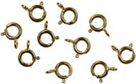 🔗 set of 10 spring ring round clasps with open ring, 7mm diameter, 14k gold-filled logo