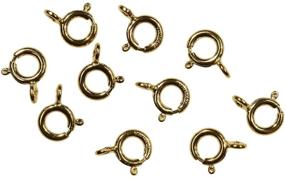 img 2 attached to 🔗 Set of 10 Spring Ring Round Clasps with Open Ring, 7mm Diameter, 14K Gold-Filled