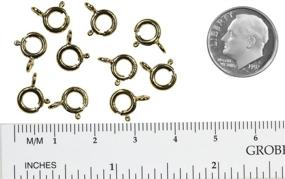 img 1 attached to 🔗 Set of 10 Spring Ring Round Clasps with Open Ring, 7mm Diameter, 14K Gold-Filled