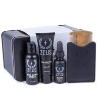 🧔 travel-size beard oil set by zeus: essential starter kit, hair taming, itch relief, conditioning, moisturizing - sandalwood logo