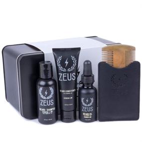 img 4 attached to 🧔 Travel-Size Beard Oil Set by ZEUS: Essential Starter Kit, Hair Taming, Itch Relief, Conditioning, Moisturizing - Sandalwood