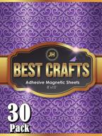 🧲 flexible adhesive magnetic sheets - jh best crafts, 8x10 inch magnets for crafts and pictures, cut-to-size | pack of 30 logo