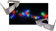 rob's super happy fun store rainbow hearts 🌈 fireworks diffraction glasses - pack of 20 - white frame logo