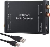 🔌 linkfor конвертер usb в spdif коаксиальный rca и разъем 3,5 мм для наушников - высококачественный usb dac адаптер для windows, mac, ps4, ps3 - поддержка оптического аудио логотип