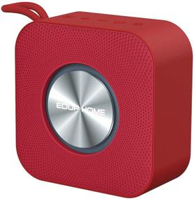img 4 attached to 🔊 EDUP HOME 5.0 Bluetooth Portable Speaker - 12-Hour Long Playtime, IPX7 Waterproof Wireless Camping Speaker with Surround Sound Stereo (Red)