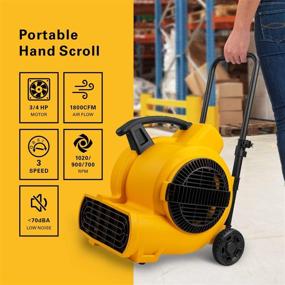 img 2 attached to 🌀 DEWALT Air Mover DXAM-2818: Powerful 18.9 x 16.3 x 20.3-inch Yellow Blower for Effective Performance