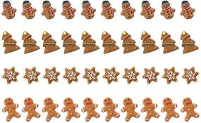 img 4 attached to Toyvian Christmas Embellishments Gingerbread Snowflakes