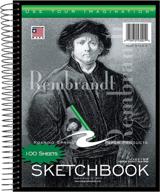 🎨 rembrandt spiral drawing art sketchbook, 8.5x11, 100 sheets, 60 lb white drawing paper by roaring spring logo