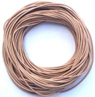 50 meter hank (54.67 yards) of 2mm natural untreated leather rawhide cord by greekcrafts - enhanced seo-friendly version logo