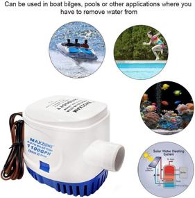 img 1 attached to 🚤 MAXZONE 12v 1100gph Automatic Submersible Boat Bilge Water Pump with Float Switch (Blue) for Enhanced SEO