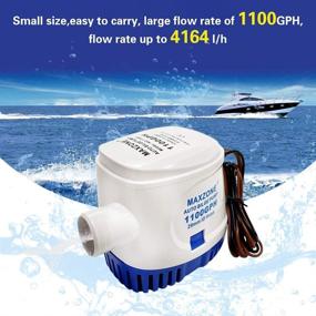 img 3 attached to 🚤 MAXZONE 12v 1100gph Automatic Submersible Boat Bilge Water Pump with Float Switch (Blue) for Enhanced SEO