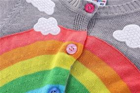 img 1 attached to 🌈 Adorable LittleSpring Boys' Rainbow Cardigan Sweater for All Seasons