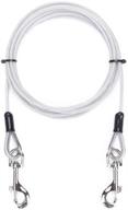 🐶 10ft galvanized steel dog tie out cable with pvc coating - for small to medium pets up to 80 lbs by amofy logo