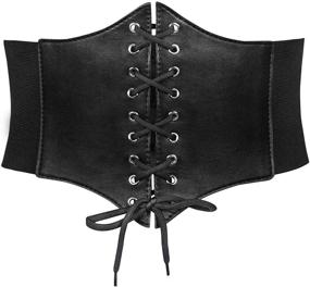 img 4 attached to 👗 Stylish Women's Elastic Costume Lace Up Belts by JASGOOD: Essential Accessories for Fashion-forward Ladies