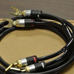 img 3 attached to 🔊 Mediabridge 12AWG Ultra Series Speaker Cable - Dual Gold Plated Spade Tips - 3 Feet Length - CL2 Rated - High Strand OFC Copper Construction - Black [New & Improved Version]