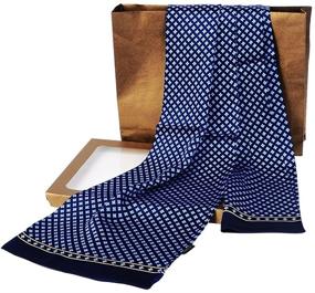 img 2 attached to 🧣 Classic Checkered Silk Scarf for Men: Elevate Your Style with 100% Silk