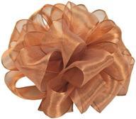 🔥 copper firefly metallic sheer craft ribbon - 5/8-inch wide, 15-yard spool logo