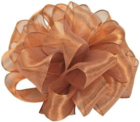 img 1 attached to 🔥 Copper Firefly Metallic Sheer Craft Ribbon - 5/8-Inch Wide, 15-Yard Spool