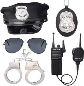 img 4 attached to Beelittle Handcuffs Set: Trendy Policeman Sunglasses & Accessories