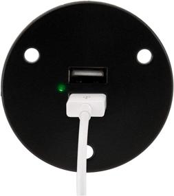 img 1 attached to 🔌 RecPro RV USB Charging Port: Dual Charger Socket, Black Recessed Mount for RV, Camper, Trailer