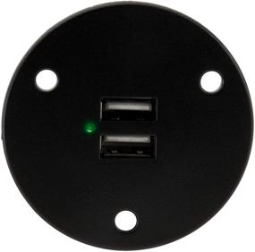 img 2 attached to 🔌 RecPro RV USB Charging Port: Dual Charger Socket, Black Recessed Mount for RV, Camper, Trailer