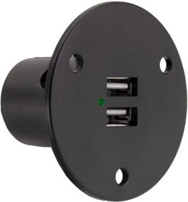 img 4 attached to 🔌 RecPro RV USB Charging Port: Dual Charger Socket, Black Recessed Mount for RV, Camper, Trailer
