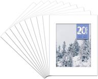 🖼️ golden state art pack of 20 16x20 white picture mats with white core bevel cut for 11x14 pictures - enhance your art display with quality mats" logo