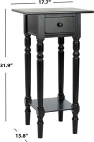 img 1 attached to Safavieh American Homes Collection Sabrina Distressed Black Side Table: Stylish and Functional Furniture for a Distinctive Touch