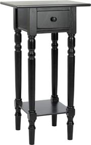 img 3 attached to Safavieh American Homes Collection Sabrina Distressed Black Side Table: Stylish and Functional Furniture for a Distinctive Touch