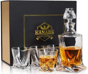 img 4 attached to 🥃 KANARS Luxury Whiskey Decanter Glasses