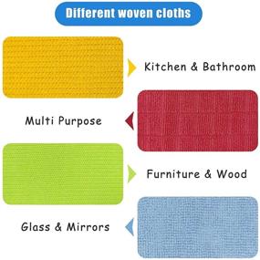 img 2 attached to 🧺 Lorpect 4 Colors Microfiber Cleaning Cloths: Efficient and Versatile Dust Rags for Cleaning Tasks