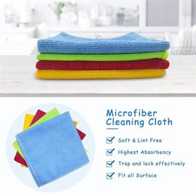 img 3 attached to 🧺 Lorpect 4 Colors Microfiber Cleaning Cloths: Efficient and Versatile Dust Rags for Cleaning Tasks